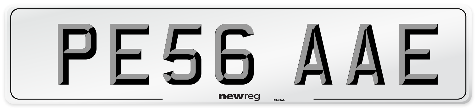 PE56 AAE Number Plate from New Reg